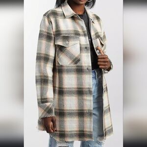 NWOT BKE Plaid Frayed Button Down Shirt